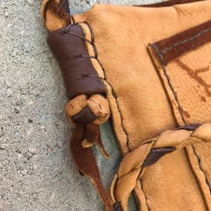 Tan Deerskin Hand Stitched Leather Bag